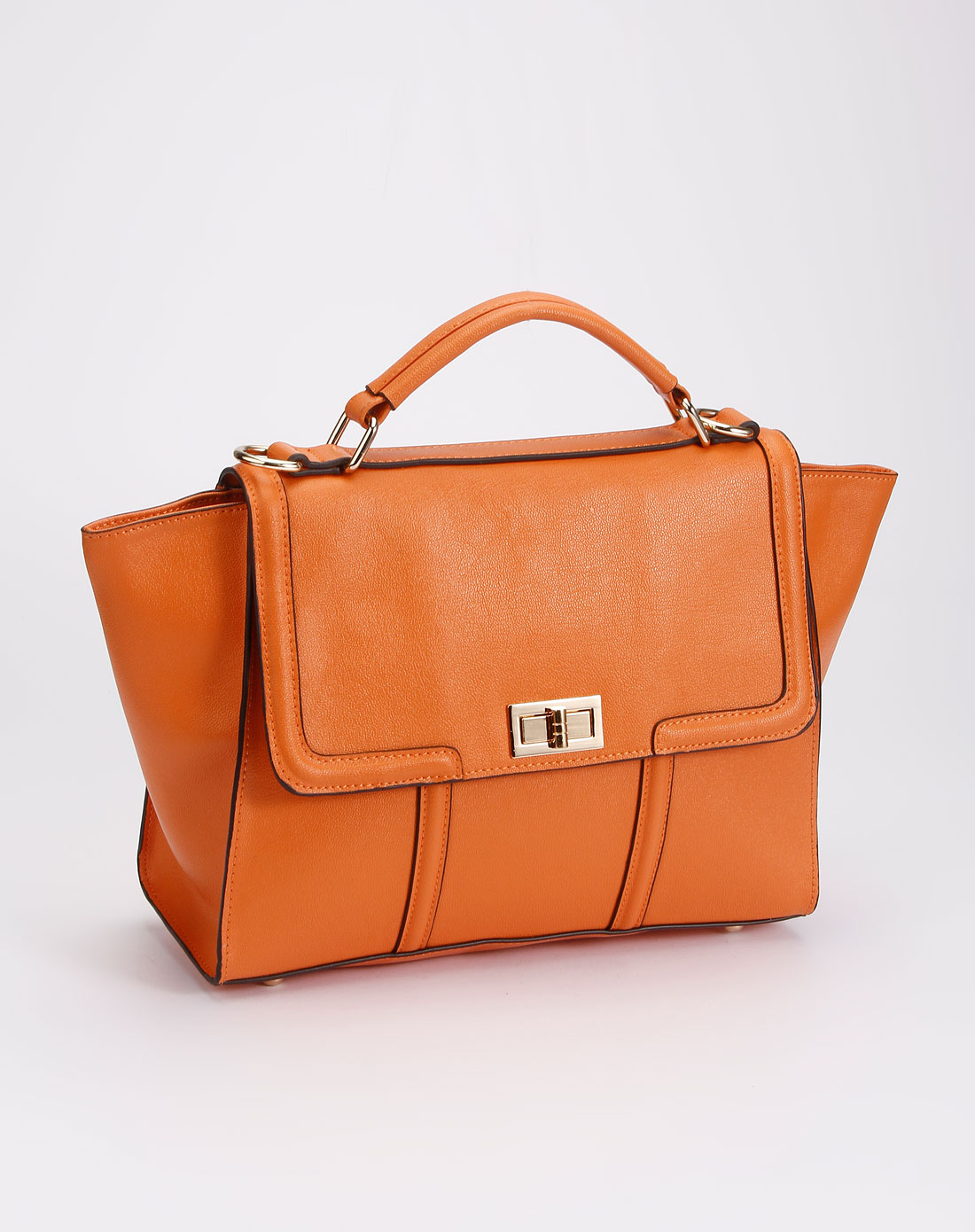 ggirl 女款橙色简约时尚手提包