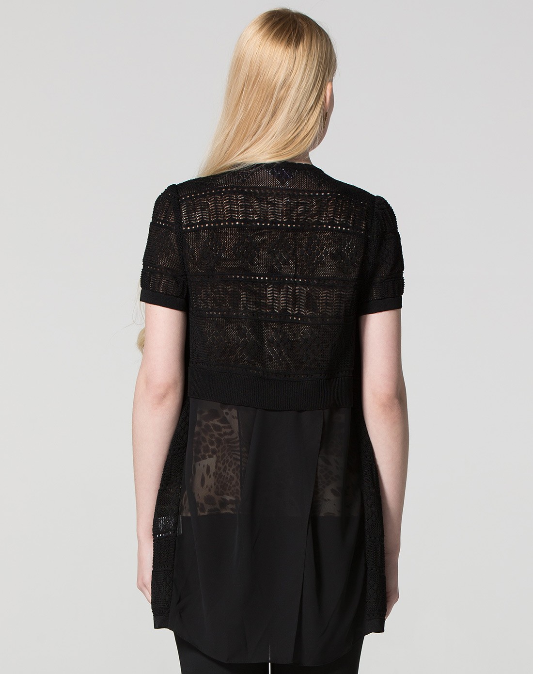 黛玛诗dmodes经典黑时尚针织开衫dk4201101-b10_唯品会