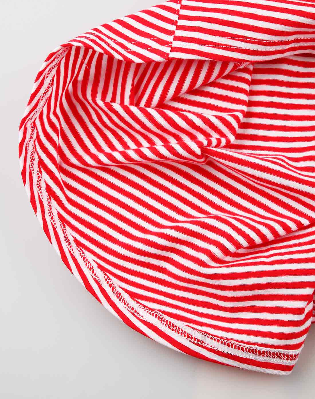 叮当猫 女童红白条针织背心