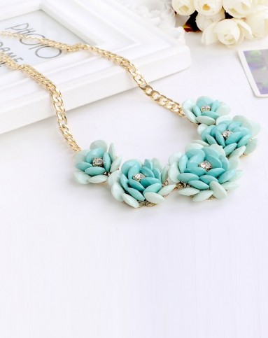 韩国进口mint flower 淑女party项链
