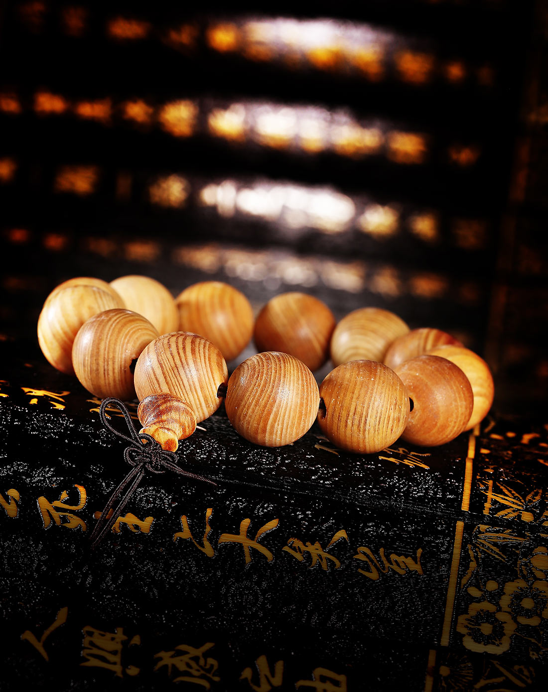 帝王血龙木全方位透光手串18mm