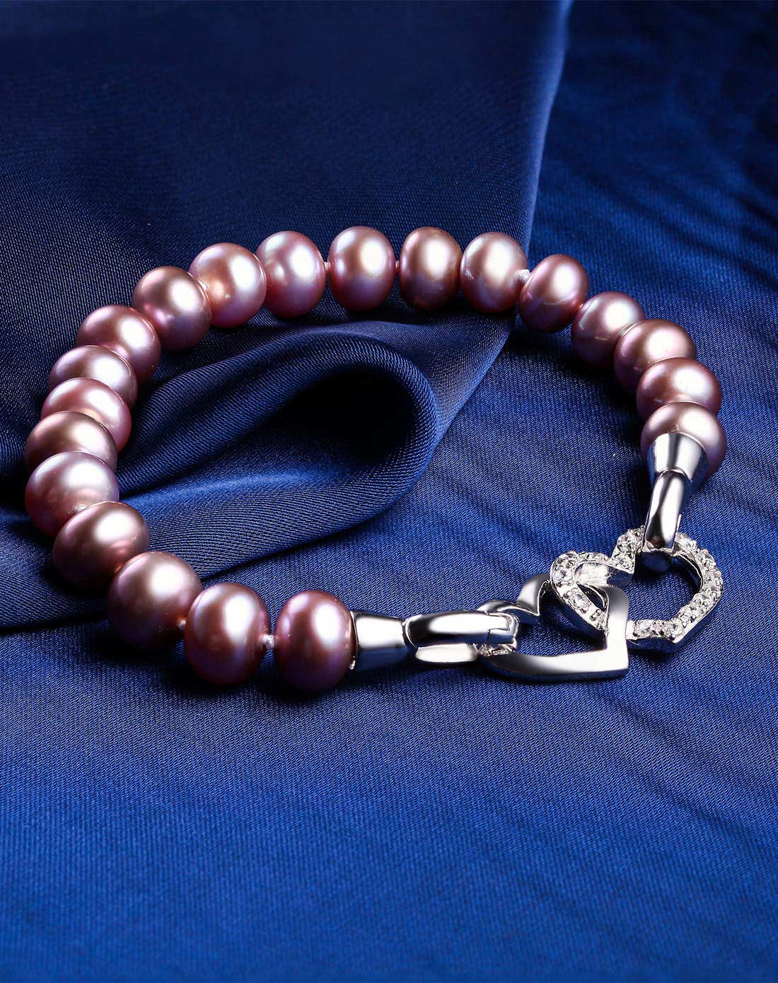 [唯品会专供]天然珍珠求爱至宝紫霞手链