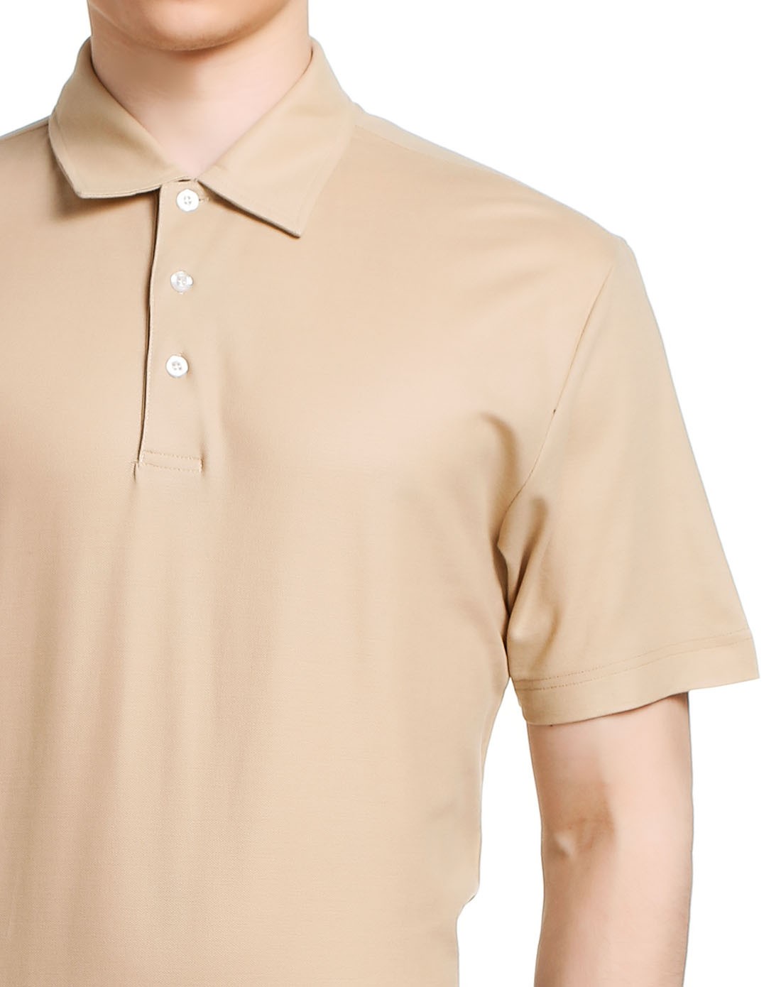 casual男士卡其色丝光棉t恤衫