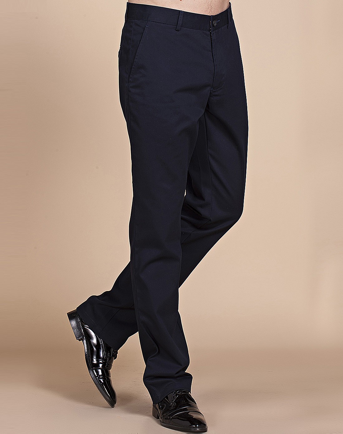 男士藏青色商务休闲西裤