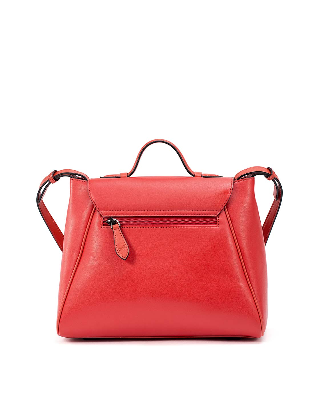 茵曼inman橘红色简约时尚牛皮女包软包单肩包851170159352_唯品会