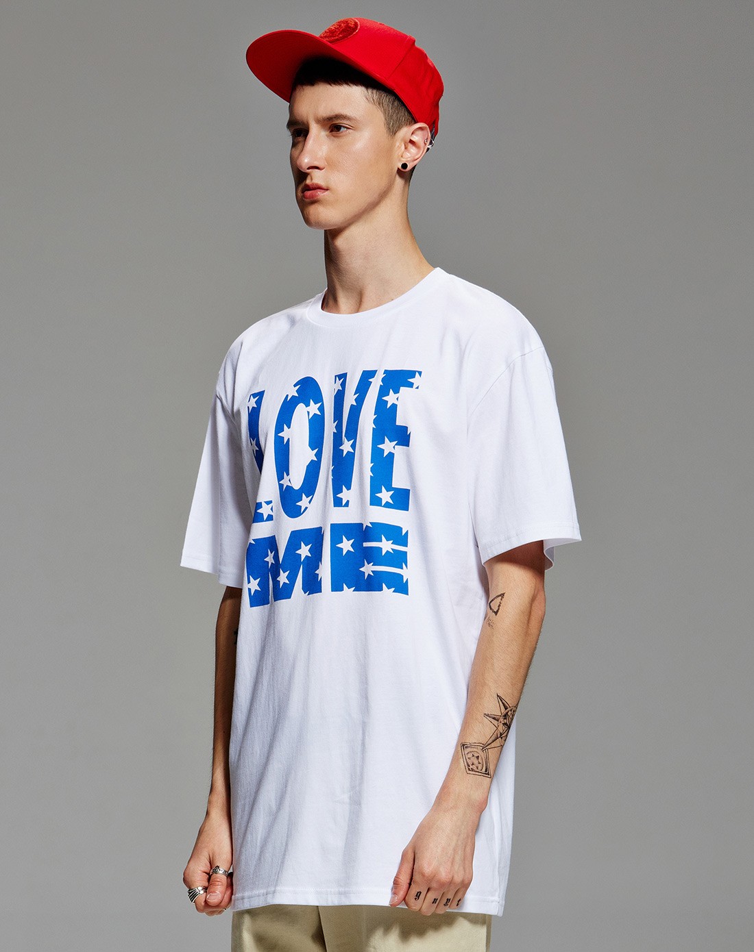 clot男式白色短袖t恤