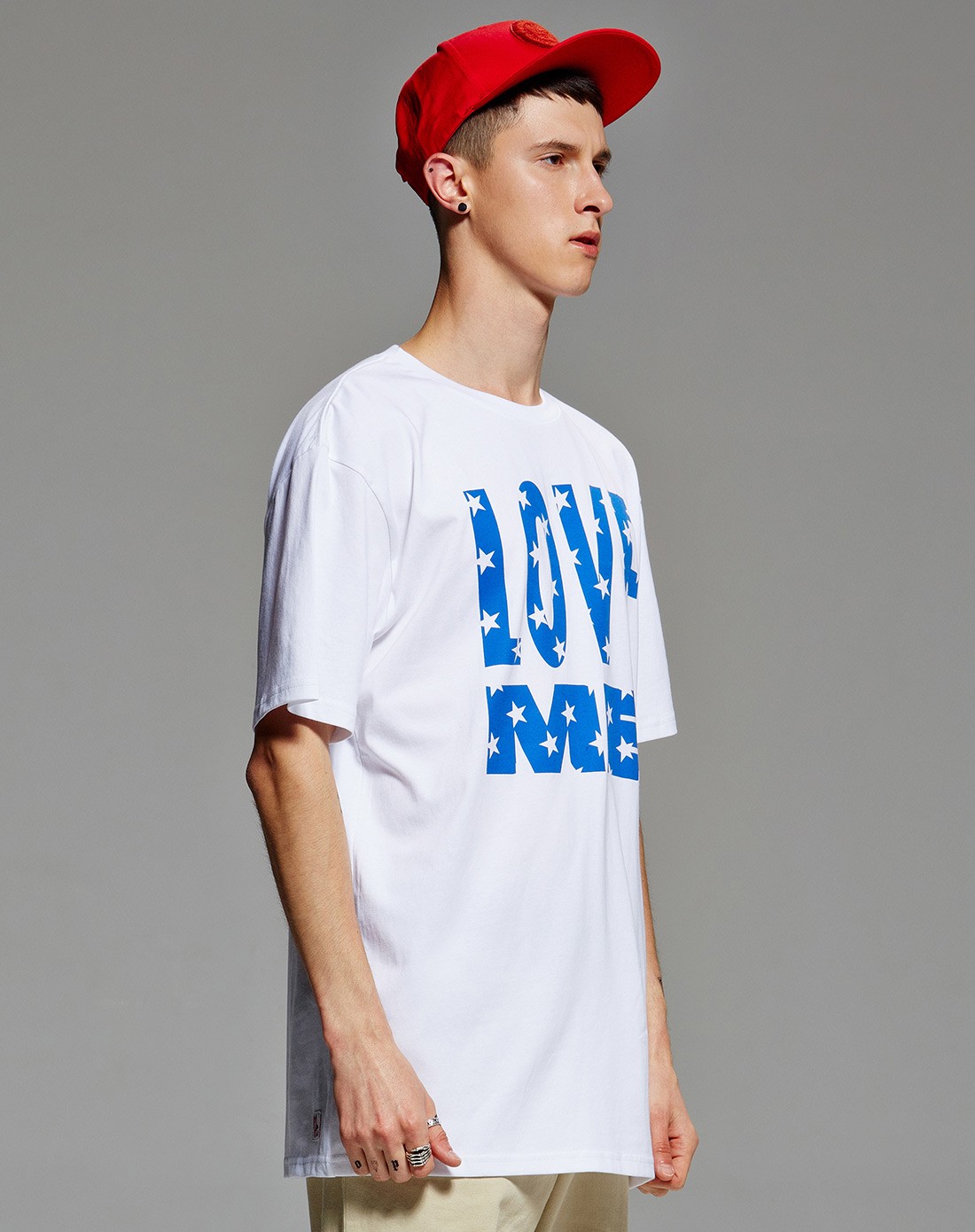 clot男式白色短袖t恤