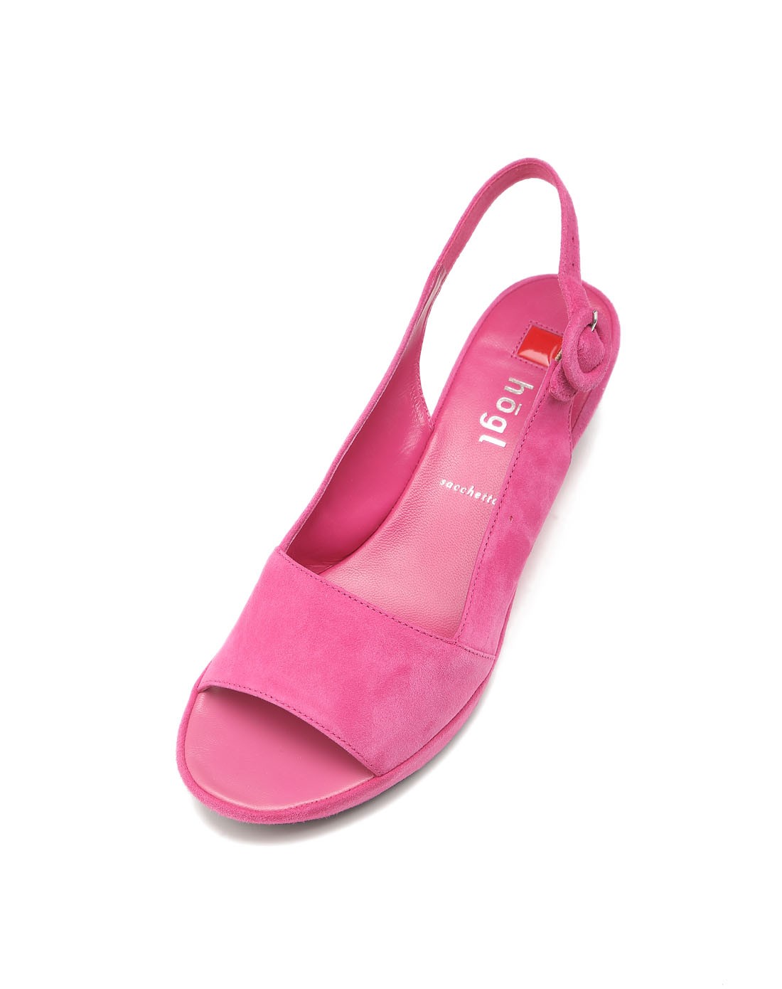 欧洲原装进口粉红色超轻舒适坡跟水台中空凉鞋