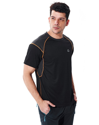 naturehike轻量收纳服装及配件系列专场速干透气 男款黑灰色t恤 圆领