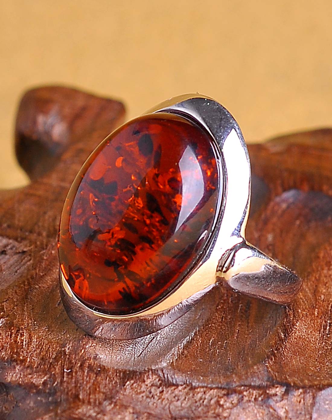 【独家】圆满人生天然血珀戒指附证书