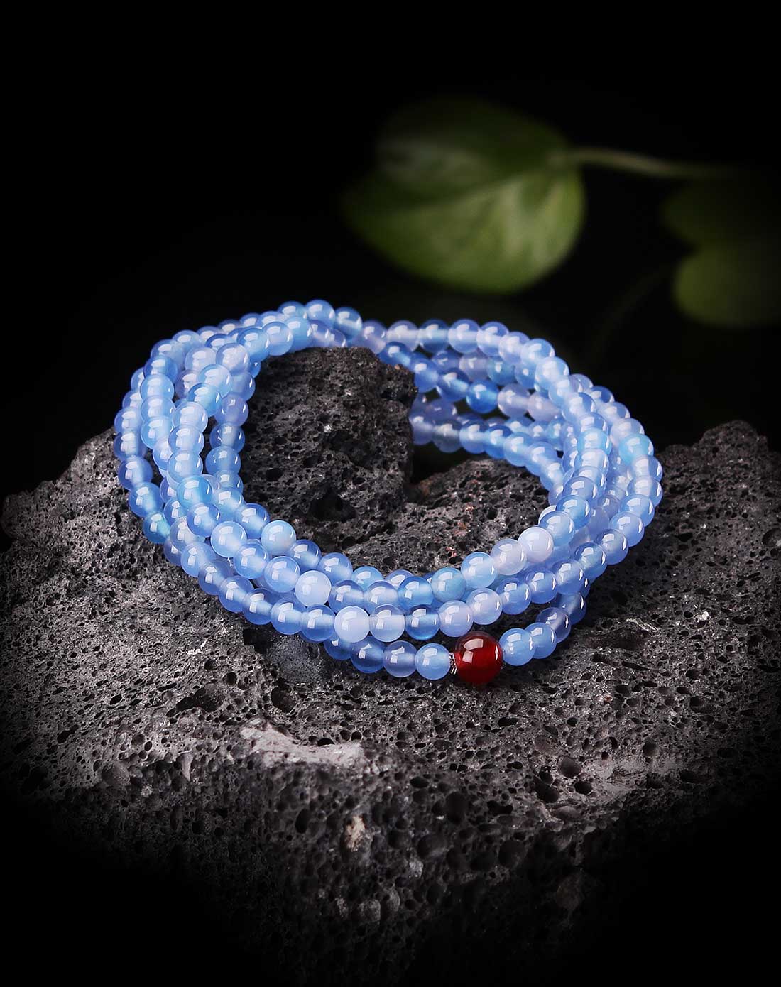 卓凡珠宝专场蓝色之恋蓝玉髓5圈手串(附证书)zf38115_唯品会