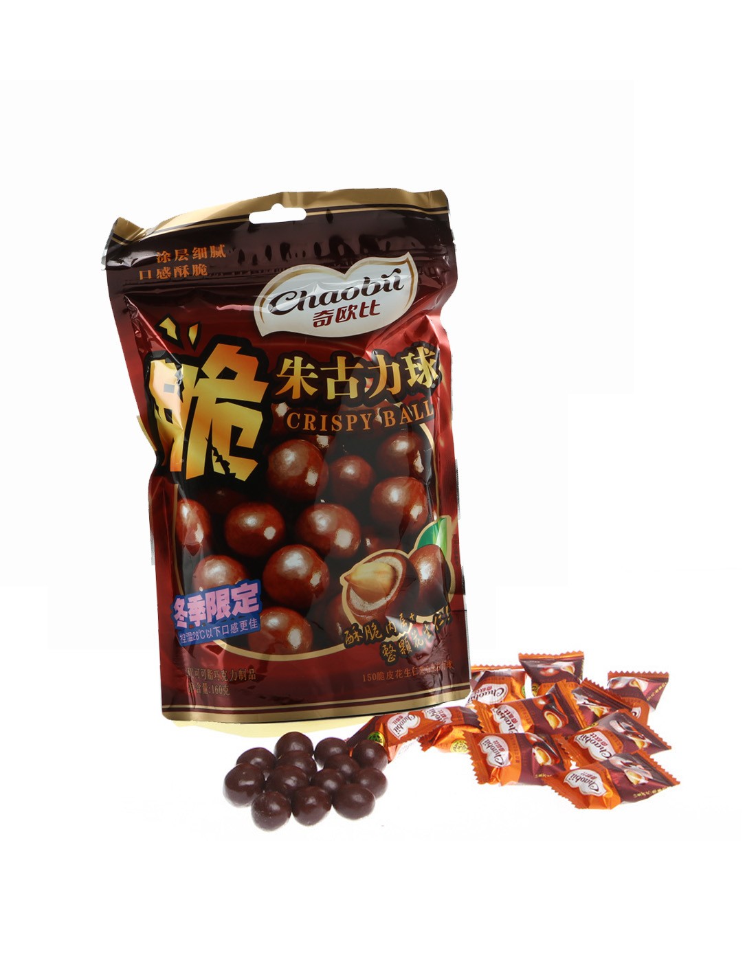 徐福记 恭喜发财年糖版脆皮夹心朱古力160g(两件起售)