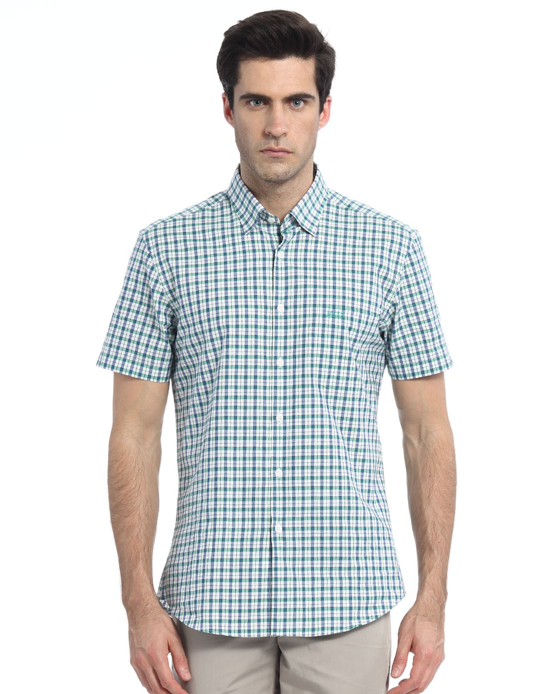 myriadglad jacks男装专场 > 男款果绿色田园风格时尚衬衣