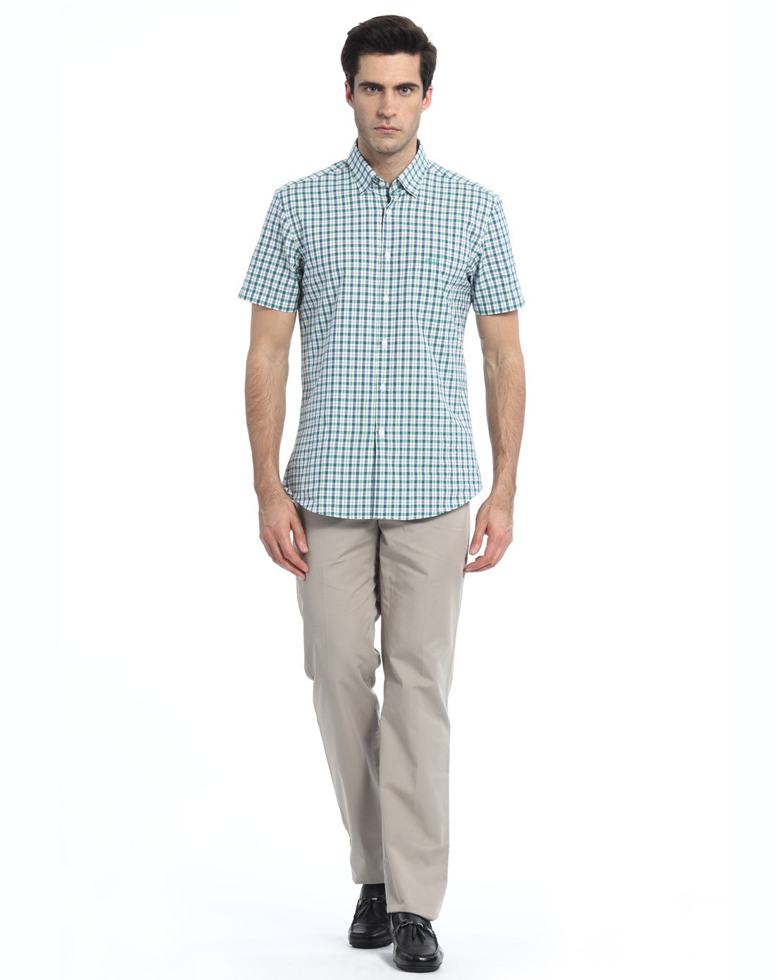 myriadglad jacks男装专场 > 男款果绿色田园风格时尚衬衣