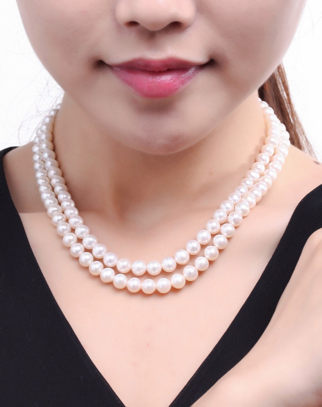 【时尚优雅】aaa级天然珍珠双排项链(附国检证书)