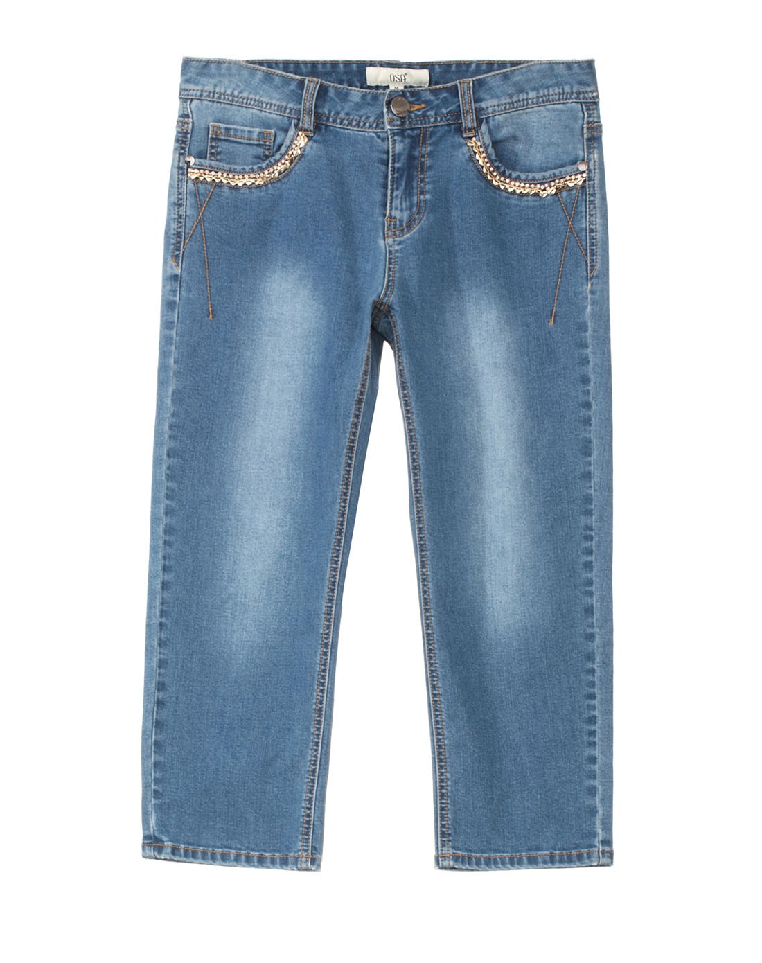 蓝色简约休闲牛仔裤