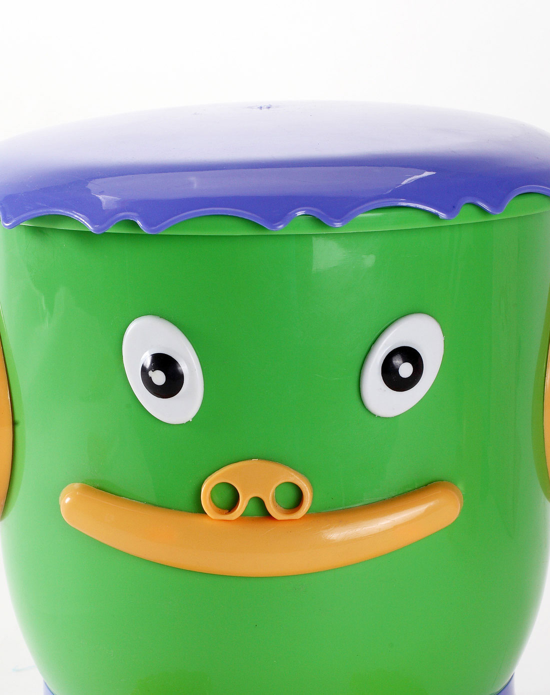 绿色卡通造型垃圾桶 3l