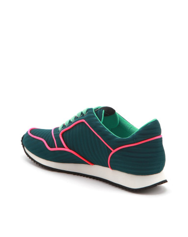 runner墨绿petrol棉被车沙丁布 纳帕牛皮跑鞋