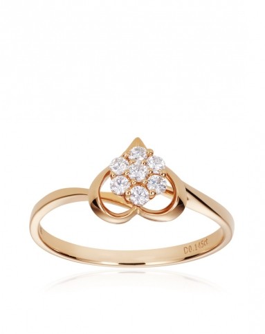 通灵珠宝tesiro【限量秒杀】钟情爱意系列18k钻石戒指ra40167cj_唯品