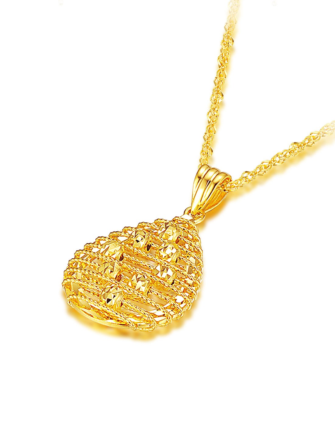 幸福时光黄色9k金吊坠 1.22克(赠925项链)(附国家级证书)