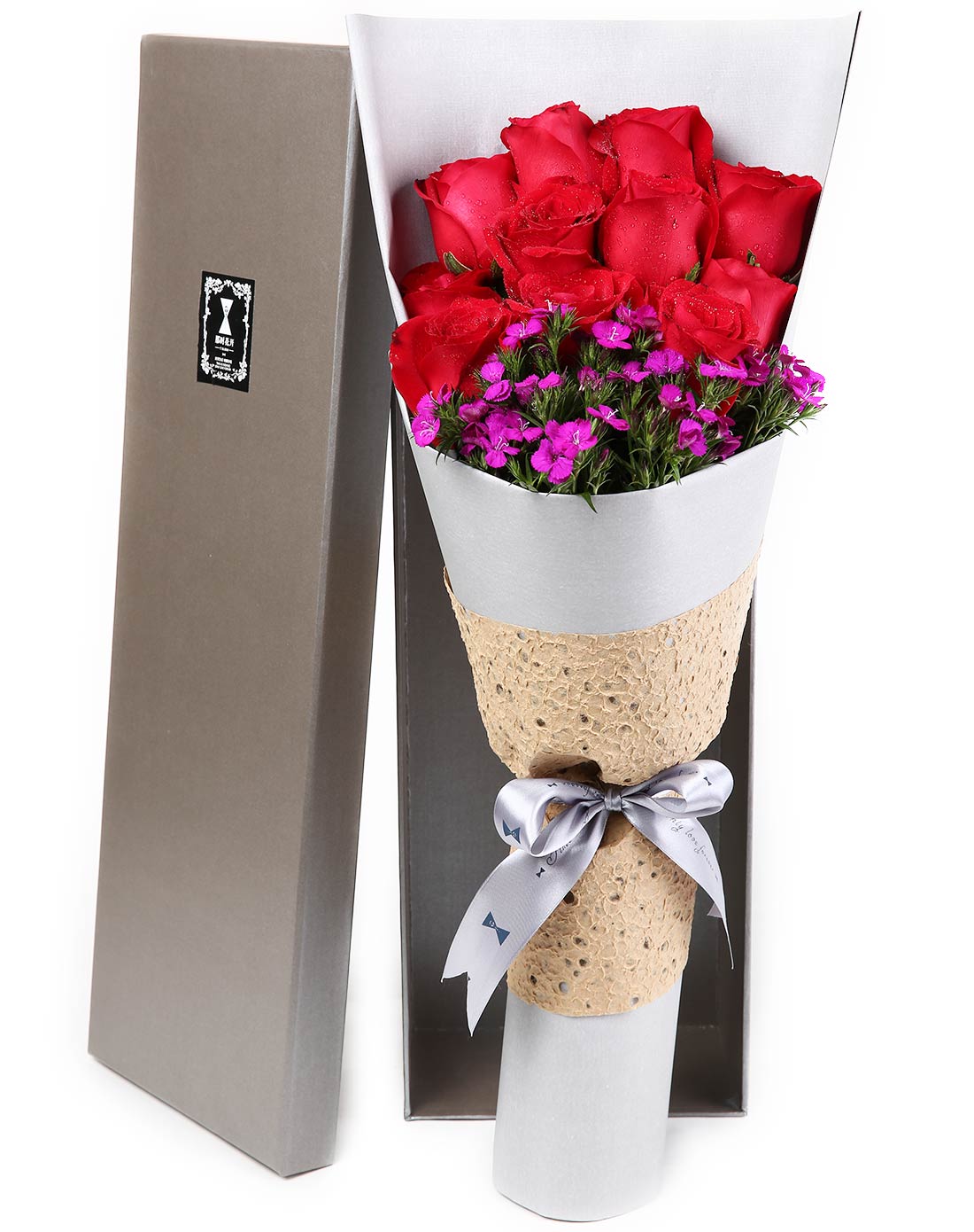 11枝红玫瑰鲜花礼盒