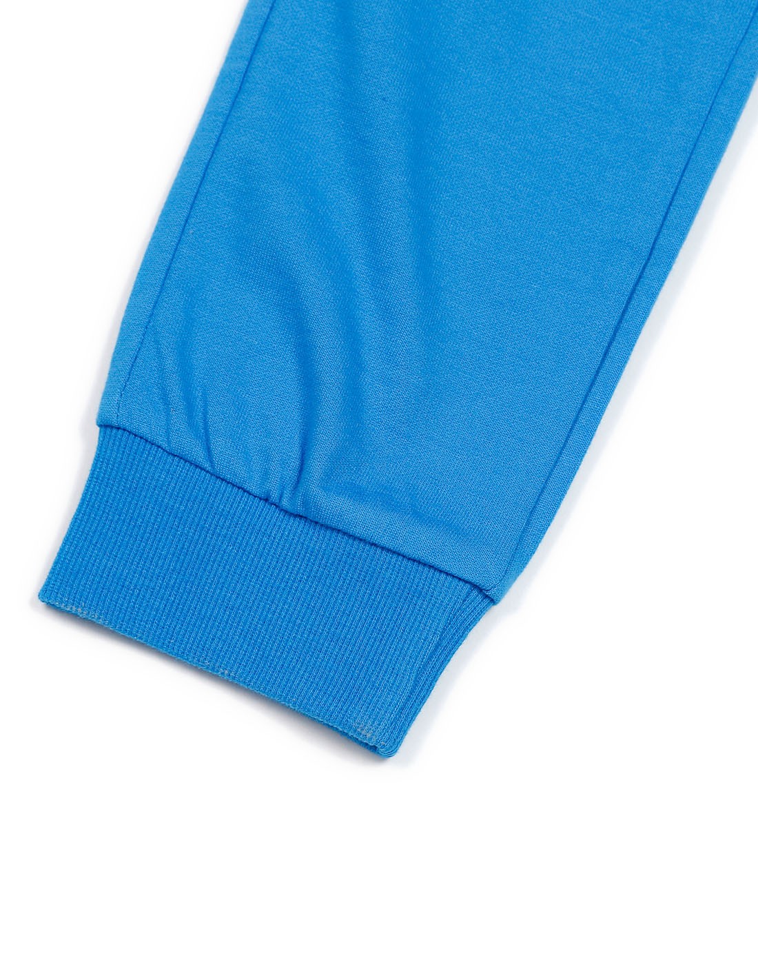 男童翠蓝色束腿针织长裤