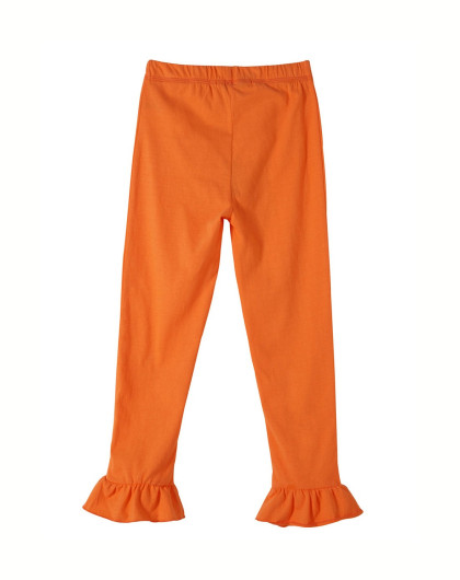 女童橘色打底裤