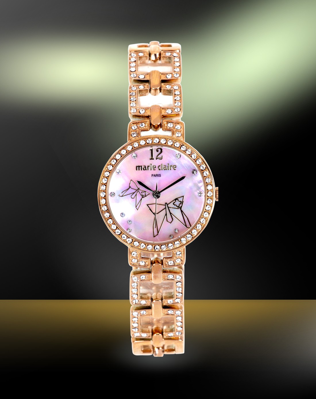 marieclaire优雅系列简约闪耀手链石英女表