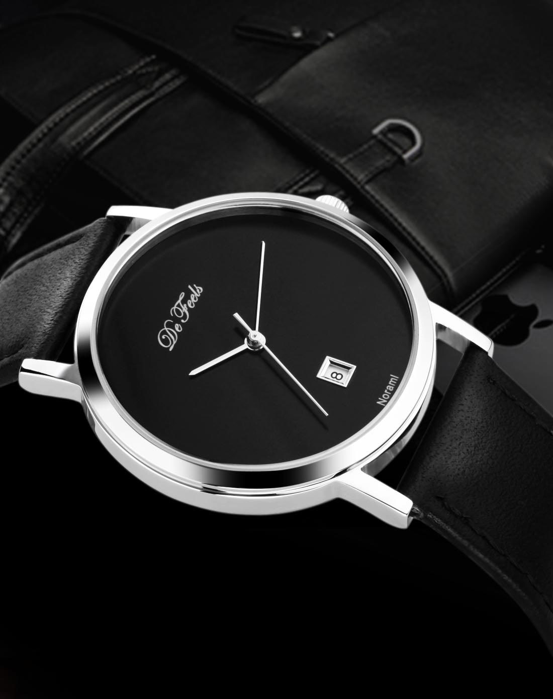 2015新款 星空矿物水晶玻璃表镜黑盘皮带石英男表