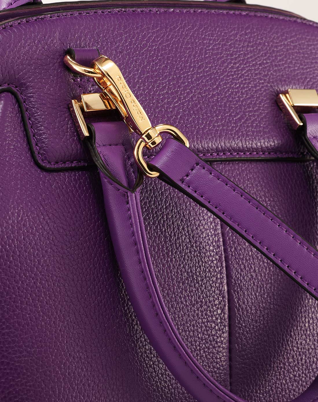 女款贵族紫头层牛皮精致贝壳包手提包