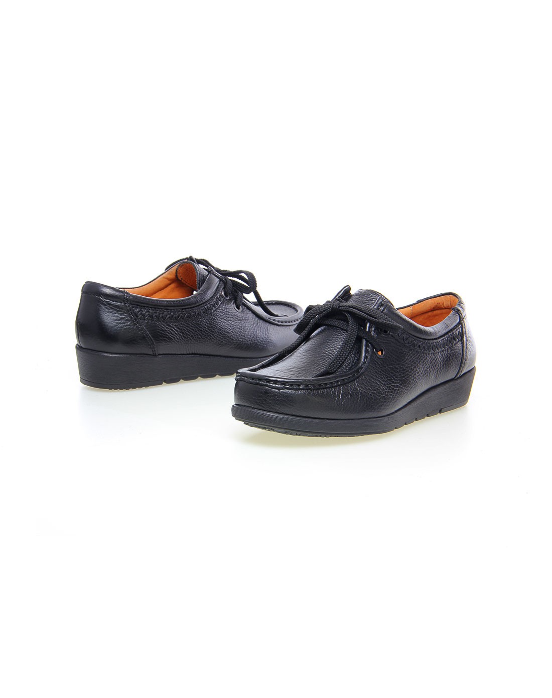 女真皮罗马复古马丁鞋功能单鞋低跟牛皮鞋