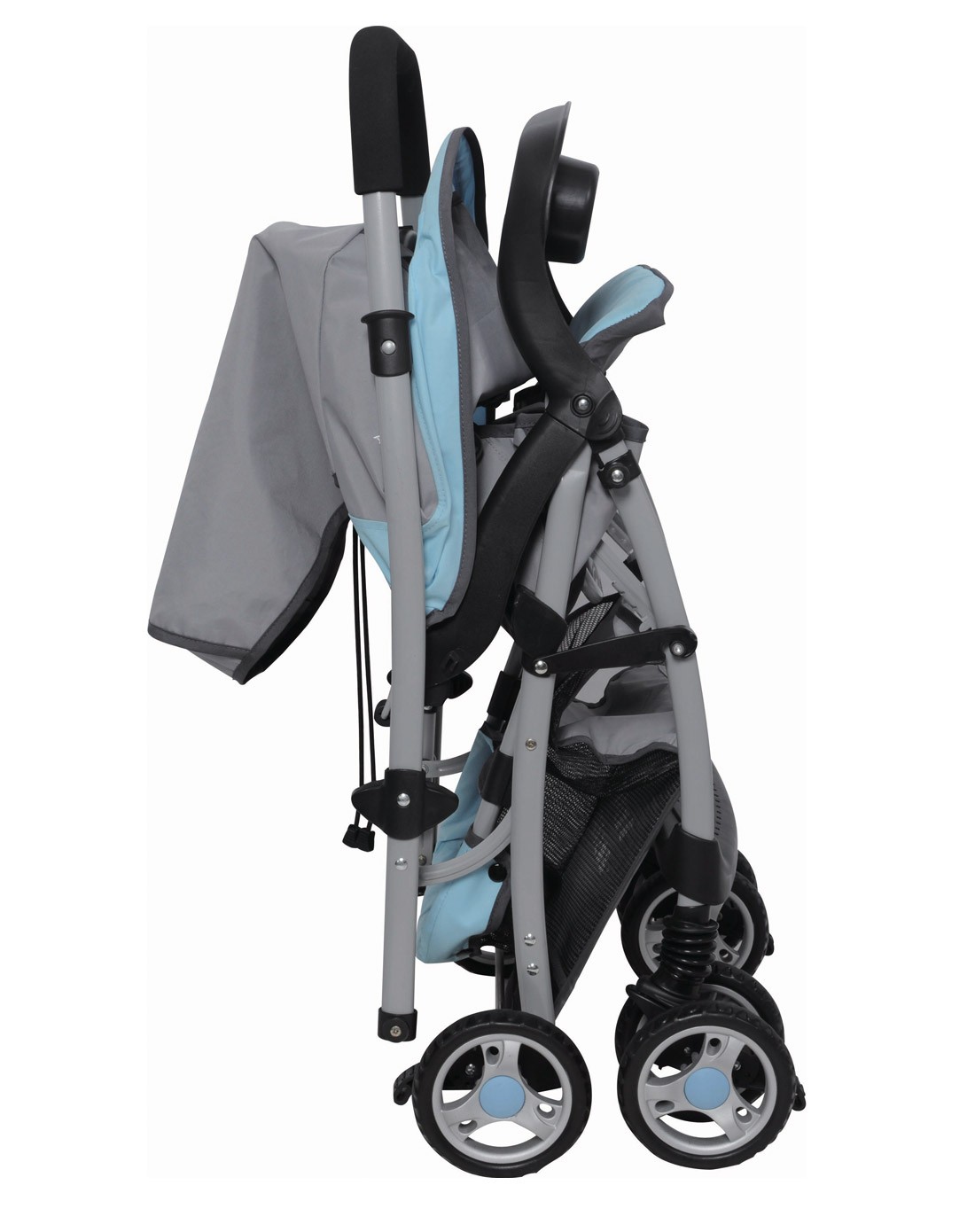 angel小天使 双向婴儿手推车3970单手收车浅蓝