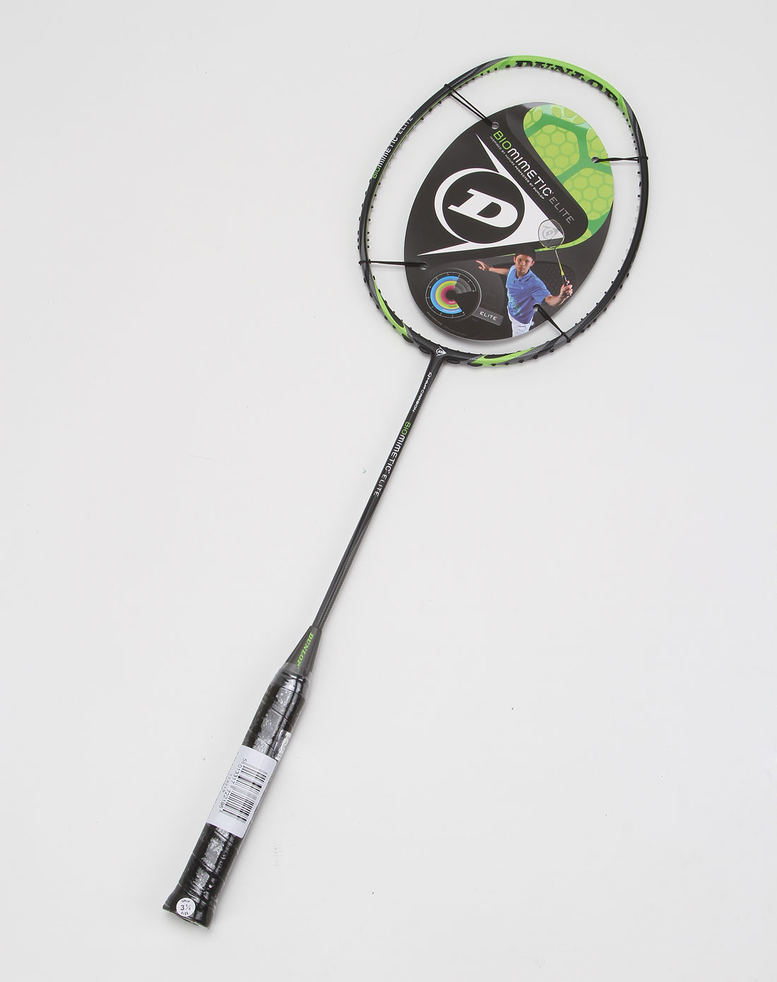 dunlop 黑绿色羽拍 bf biomimetic elite g2 nh(附6支装拍袋)