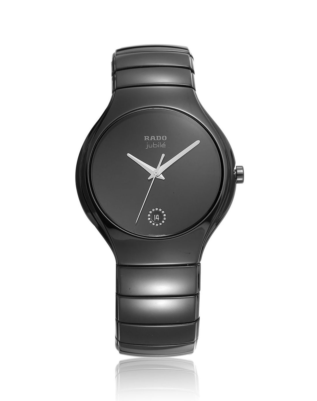 雷达rado 真薄系列黑色石英男表r27653722