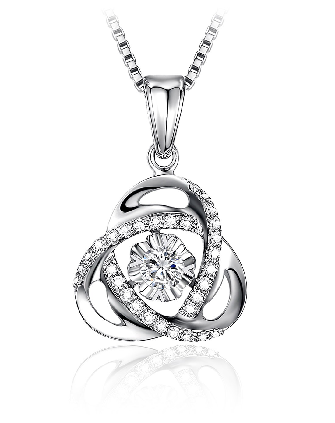 adk时尚珠宝专场心相悦 18k金钻石吊坠 (赠925项链)(附国家级证书)dy