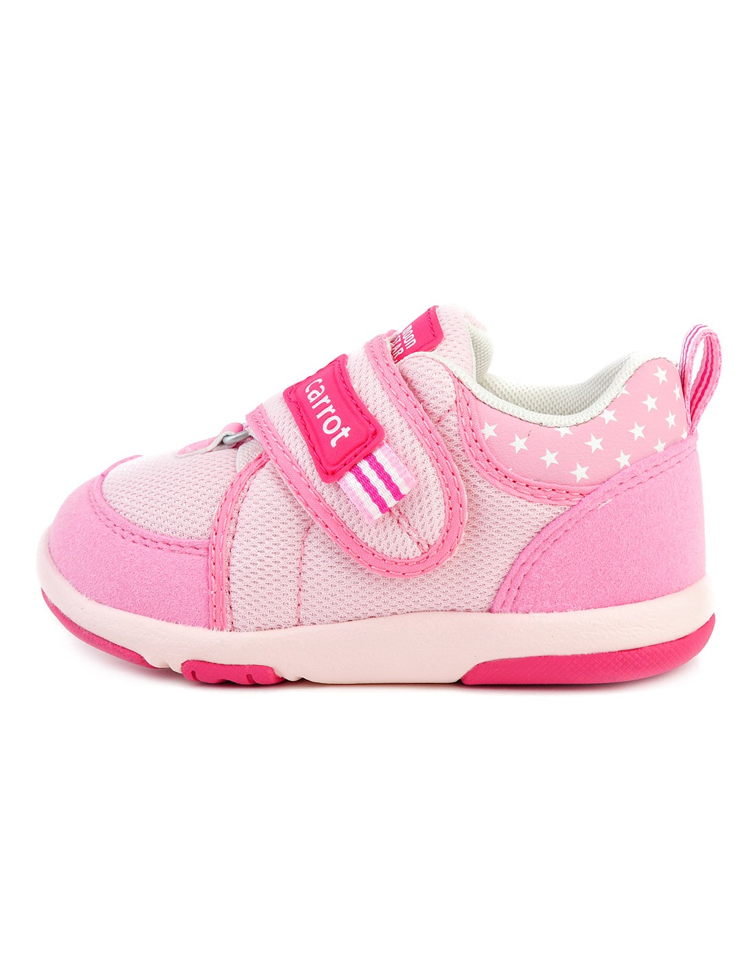 月星moonstar日本百年品牌童鞋专场carrot系列0-3岁男童粉色中厚春款