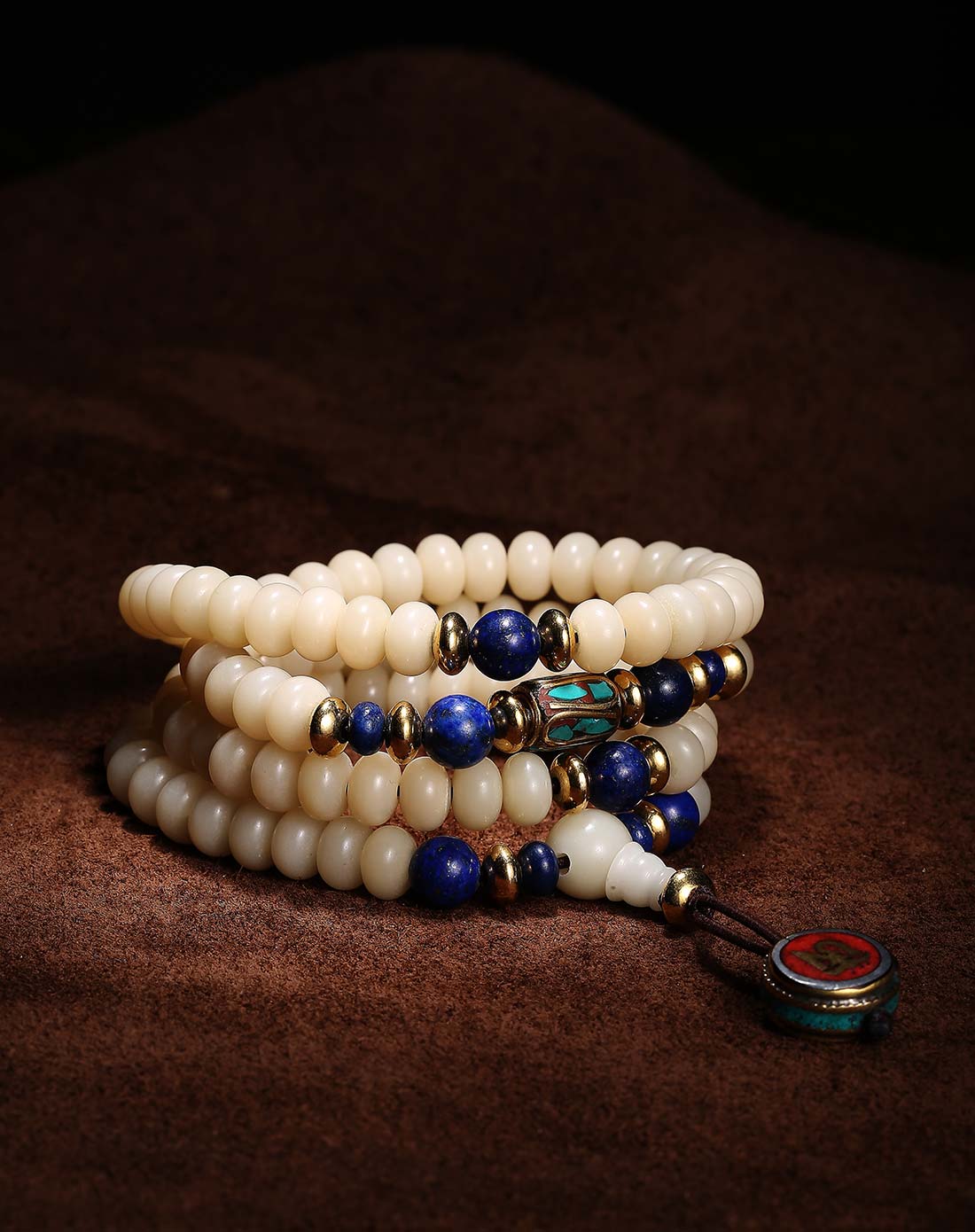 天然白菩提根108手链 算盘珠