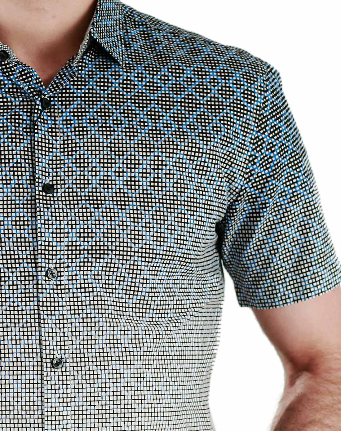 波司登bosideng男款黑棕格子休闲短袖衬衫132317213n102_唯品会