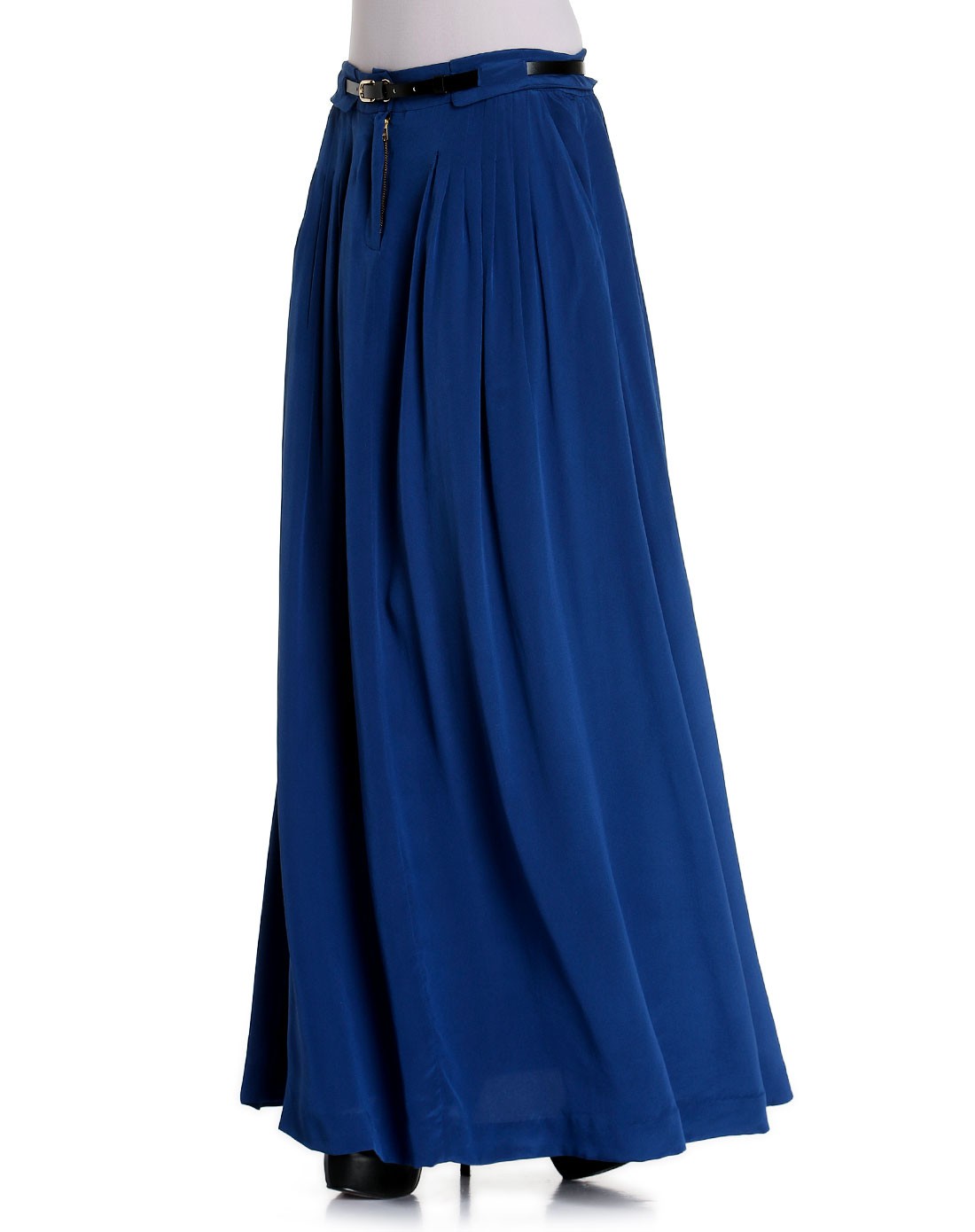 bernini 1976深蓝色斯文双袋长裙