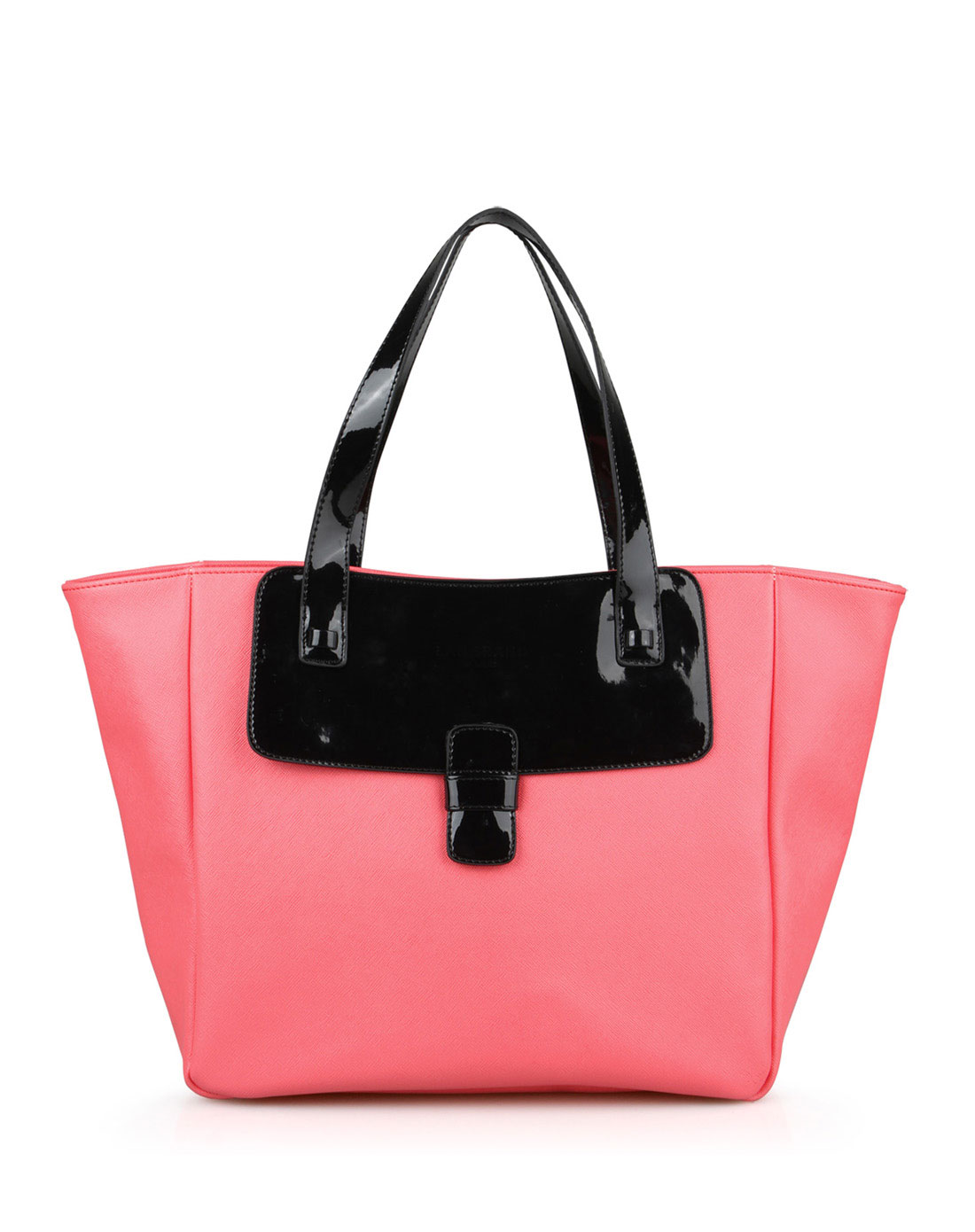 女款西瓜红isla艾拉拼色单肩包