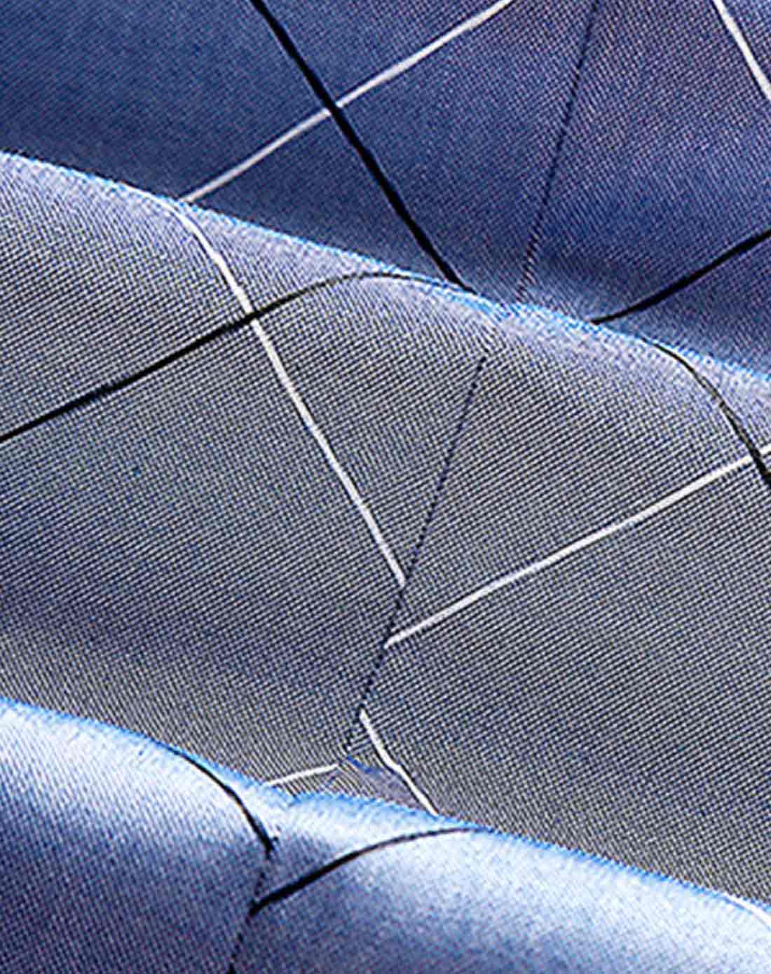 男款浅水蓝修身印花拼净色短袖衬衫