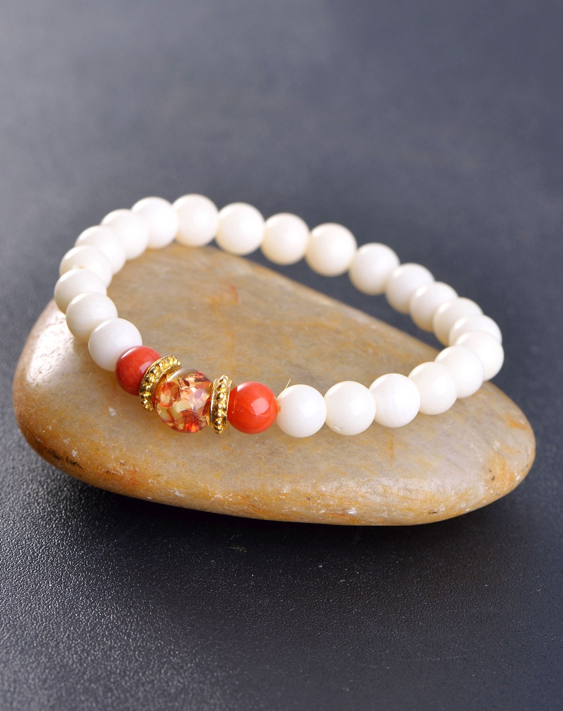 宝菲尔bofieer 天然白珊瑚手链 盛夏光年附证书