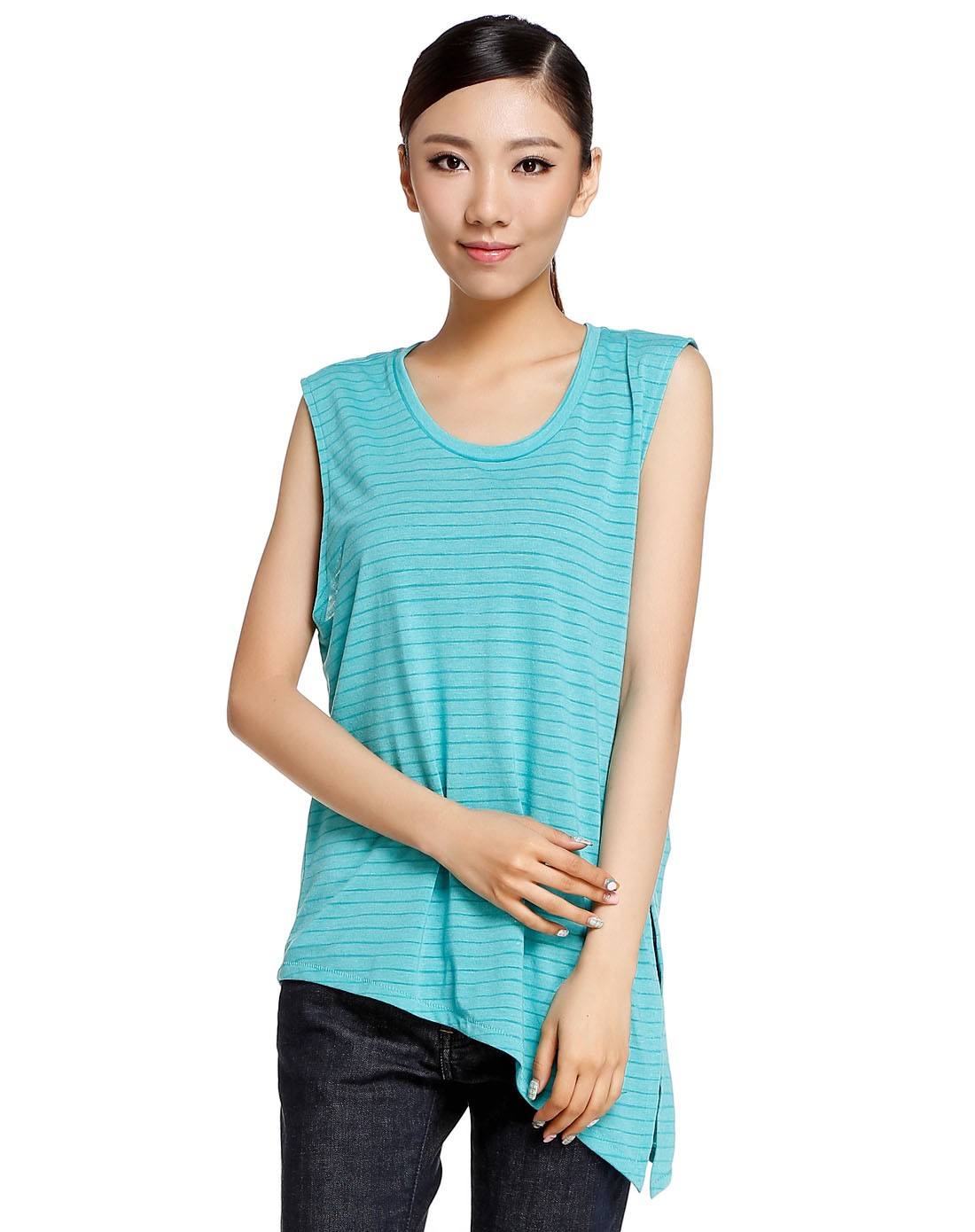 快速排汗 女款绿色背心 训练系列