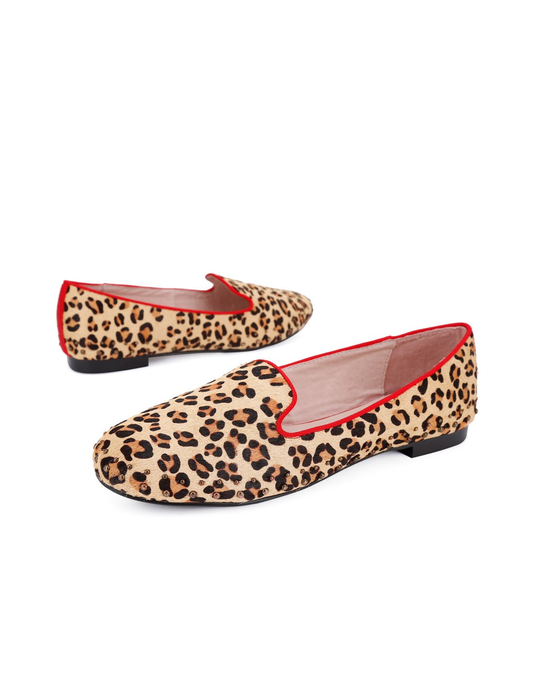 女式豹纹平底鞋