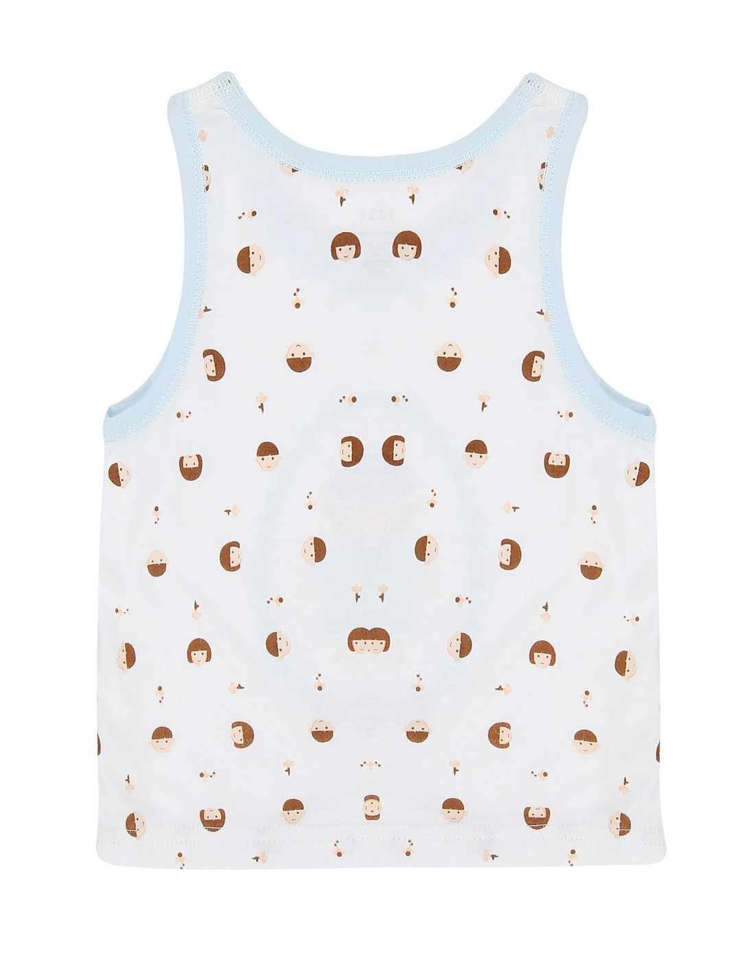 中性浅兰竹纤维背心