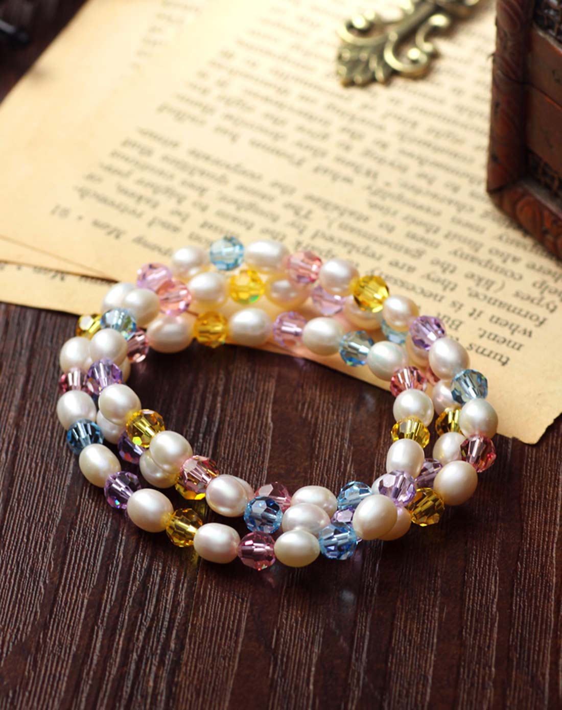 鲛人泪 珍珠水晶手链