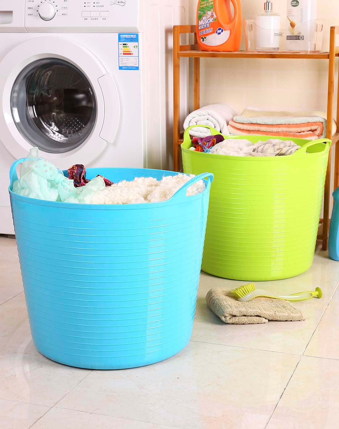 混色大号多用桶两只装