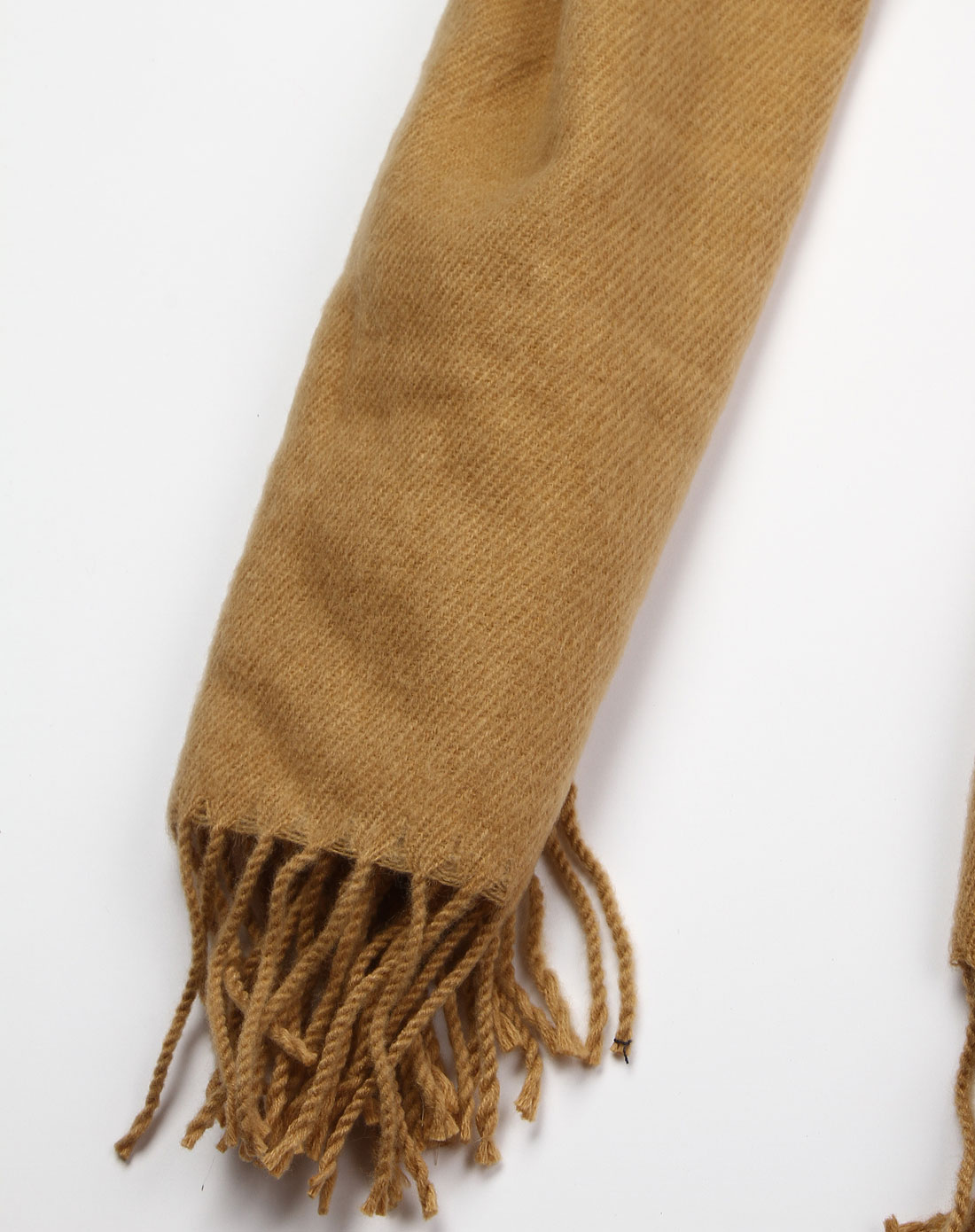 卡其色羊绒单色时尚长巾