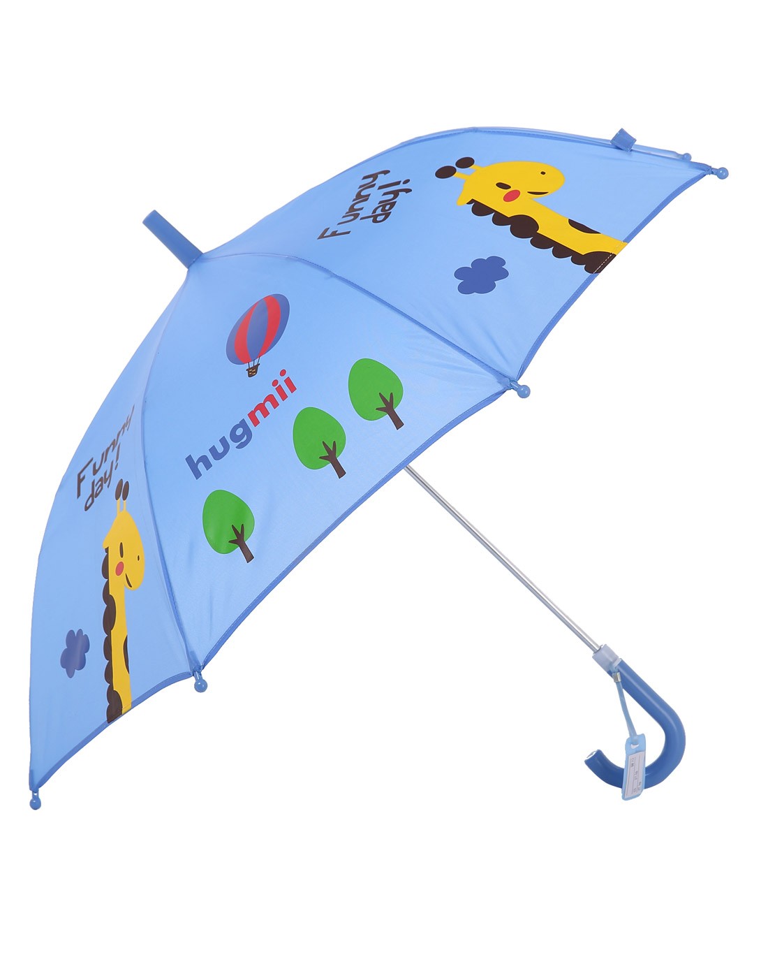 男女童蓝色长颈鹿儿童雨伞