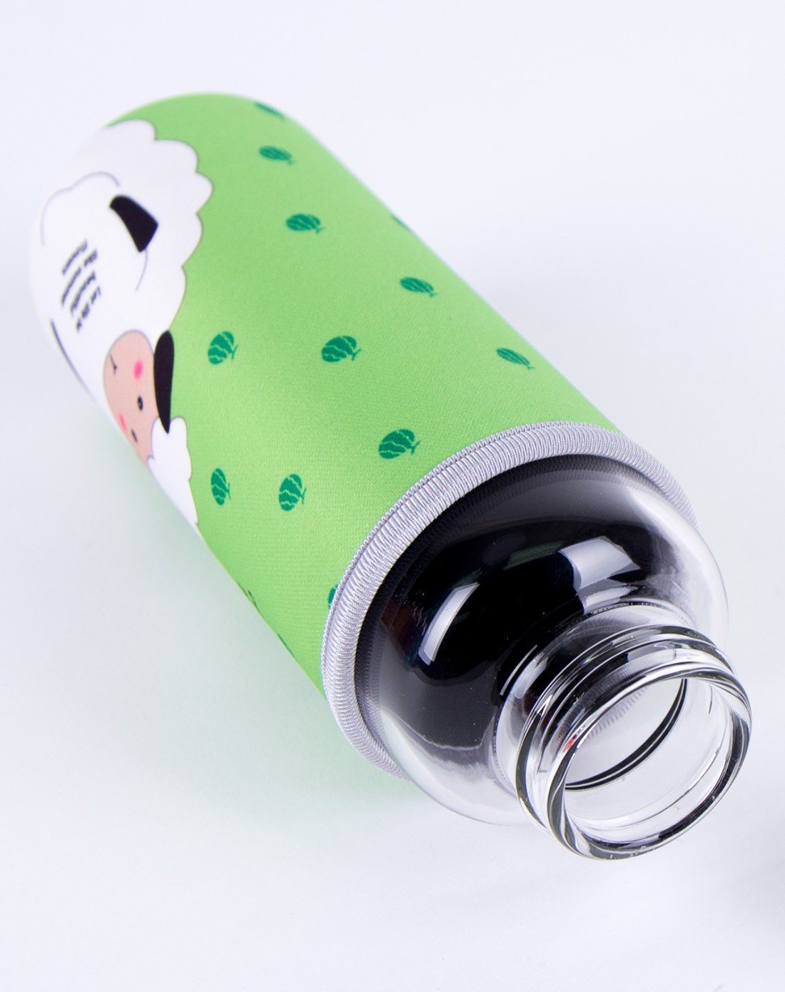 耐热高硼硅玻璃羊羊得意杯套便携杯360ml-绿色a